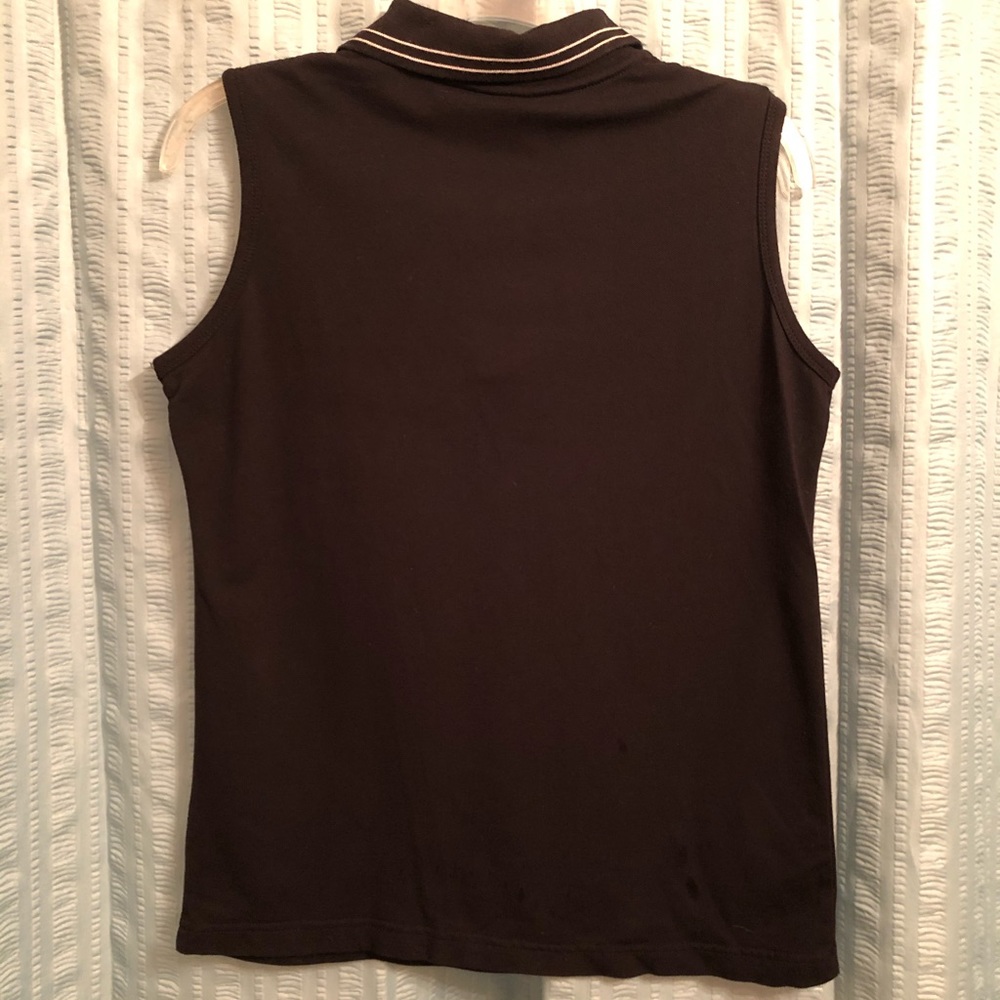 Ocean Pacific (OP) Sports Golf Sleeveless V Neck Women's Top Medium Black/White - Picture 2 of 3